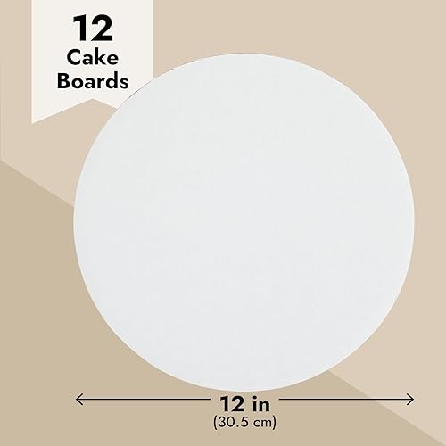 Miniatura 2 de Juvale Paquete de 12 tablas redondas para tartas de 12 pulgadas, círculos de cartón blanco para hornear y exhibición de postres, tableros base