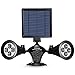 Solar Lights Outdoor, OPERNEE Waterproof Double Spotlights Wireless Solar Powered 360-Degree Rotatable Security Light-Sensing Wall Lamps for Patio Porch Deck Yard Garden Garage Driveway Outsides Wall