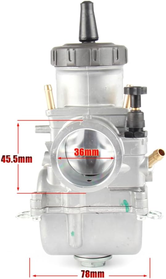 36mm PWK Carburetor for Yamaha YZ125 YFZ350 YZ250 2001 2002 2003 2004 2005 Carb Dirt Bike Quad ATV (Carburetor & Red Air Filter)