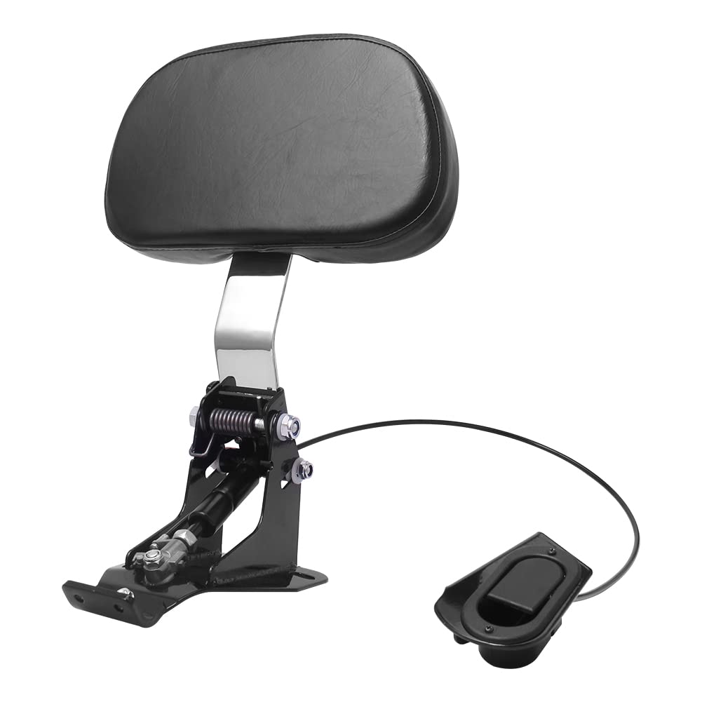 H RUO Adjustable Driver Backrest with Pad Compatible with Harley Touring Road King Street Glide FLHR FLHX 2009-2023 2022
