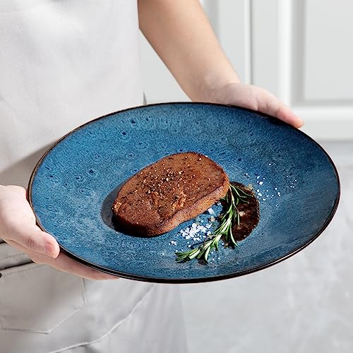 Tafelservice 4 Personen, vancasso 16 tlg BUBBLE Kombiservice Set aus Steingut, Geschirrset im Vintage Aussehen, Beinhaltet Schalen, Kaffeetassen, Dessertteller und Speiseteller für 4/8/12 Personen