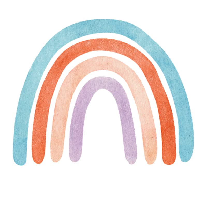 Decoración creativa de la habitación con pegatinas de pared de arco iris para salón