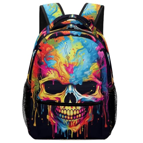 Sac à dos garçon crâne coloré pour une rentrée scolaire stylée et dynamique