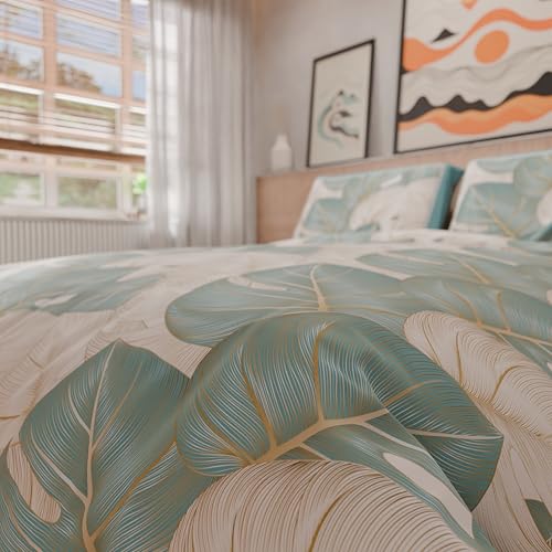 Housse de couette en microfibre imprimée pour lit simple