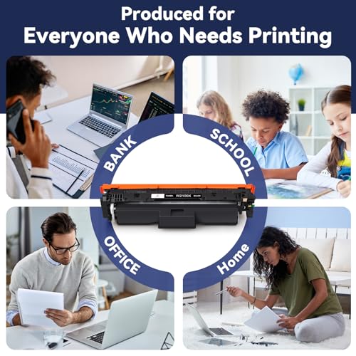 Image of 210X Black Toner Cartridge Compatible Replacement for HP 210X W2100X 210A High-Yield Version Works with HP Color Pro MFP 4301 4201 Series 4201dw 4201dn MFP 4301dw 4301fdn 4301fdw 1-Pack Black