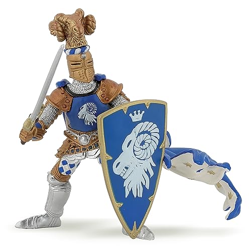 Papo - Figurine Maître Des Armes Cimier Bélier Réaliste - 3 Ans + - Collection Fantastique & Médiéval - Jeu Créatif Héros Médiéval - Idée Cadeau Jouet Fille Garçon