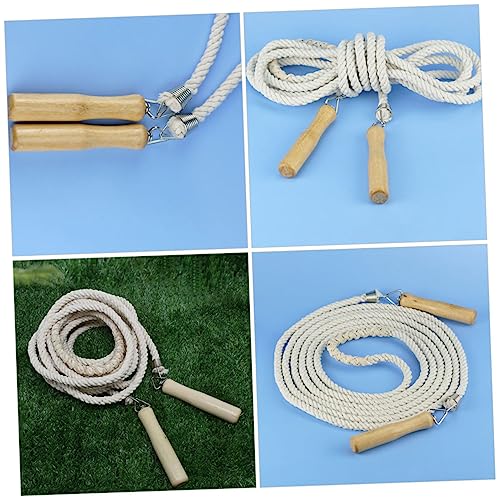 Cuerda de saltar sin enredos Toyvian de algodón flexible para evitar tirones 3