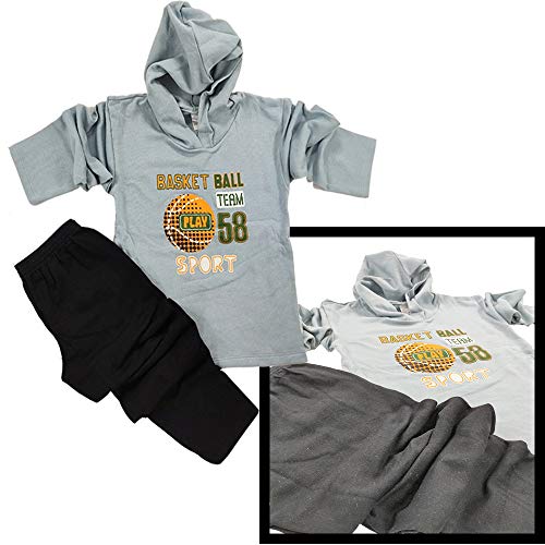 KIT com 3 Conjuntos Moletom Sem Capuz Juvenil Meninos de 10 a 16 anos Tamanho:16