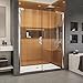 Elegance-LS 63 3/4 - 65 3/4 in. W x 72 in. H Frameless Pivot Shower Door in Chrome - DreamLine SHDR-4335300-01