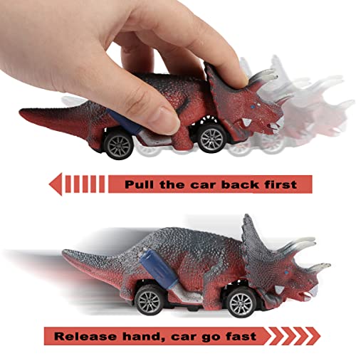 6 Pcs Dinosaur Pull Back Cars Toy, Dino Car Toys For Kids Animal Vehicles Dinosaur Games Toddler Car Toys Birthday Gifts Party Favors For Boys Girls By Giveme5 (Dinosaur) #TOP3