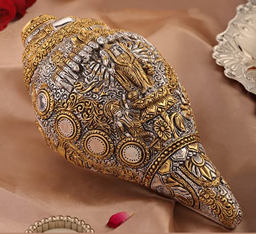 Image of Momentz Divine Shank for Pooja for Divine Experience of Workship, Luxury Item with Antique Look /Diwali Gift Product