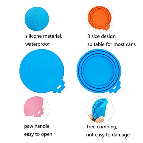 SACRONS Can Covers Universal Silicone Can Lids for Pet Food Cans Fits Most Standard Size Dog and Cat Can Tops BPA Free - Image 3