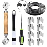 Lesnala 11pcs Window Screen Repair Tool, Screen Roller Tool, Window Screen Door Repair Kit with Hold