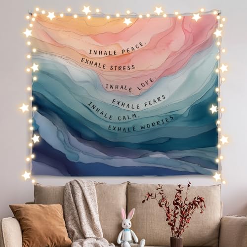 Forola Inhale Exhale Tapestry, Mindfulness Wall Decor