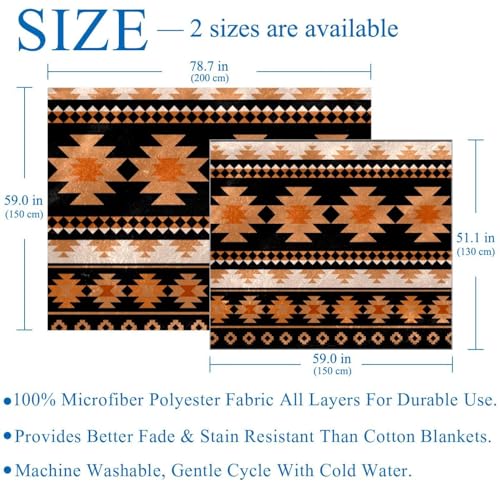 Couverture microfibre de qualité supérieure plaid aztèque doux lit et sofa - 4