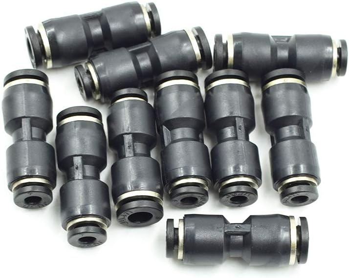 HONJIE 1/4 inch Straight Connect Fittings Plastic Push to Connect Quick Fittings Tube 6 Mm to 4 Mm -10Pcs
