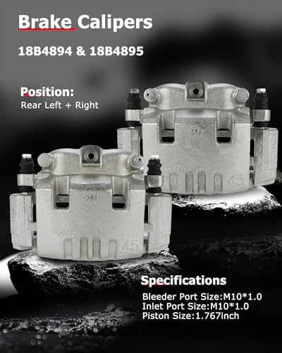 Image of cciyu 18B4895 18B4894 Rear Left & Right Brake Calipers With Bracket For Dodge For Ram 1500 2006-2008,For Dodge For Ram 2500 2003-2008,For Dodge For Ram 3500 2003-2008
