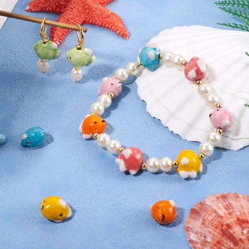 Perles colorées poisson rouge pour fabriquer vos bracelets d'été