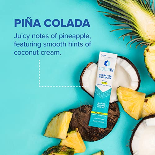 Liquid I.v. Hydration Multiplier - Pina Colada - Hydration Powder Packets | Electrolyte Drink Mix | Easy Open Single-Serving Stick | Non-Gmo | 16 Sticks #TOP2