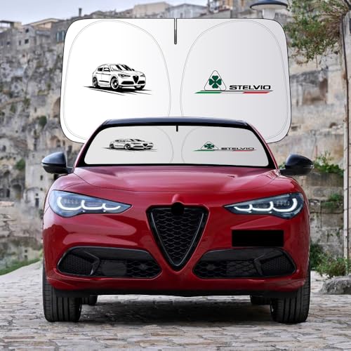 Custom Fit Windshield Sun Shade Compatible for Alfa Romeo Stelvio 2017-Present Accessories Sunshade...