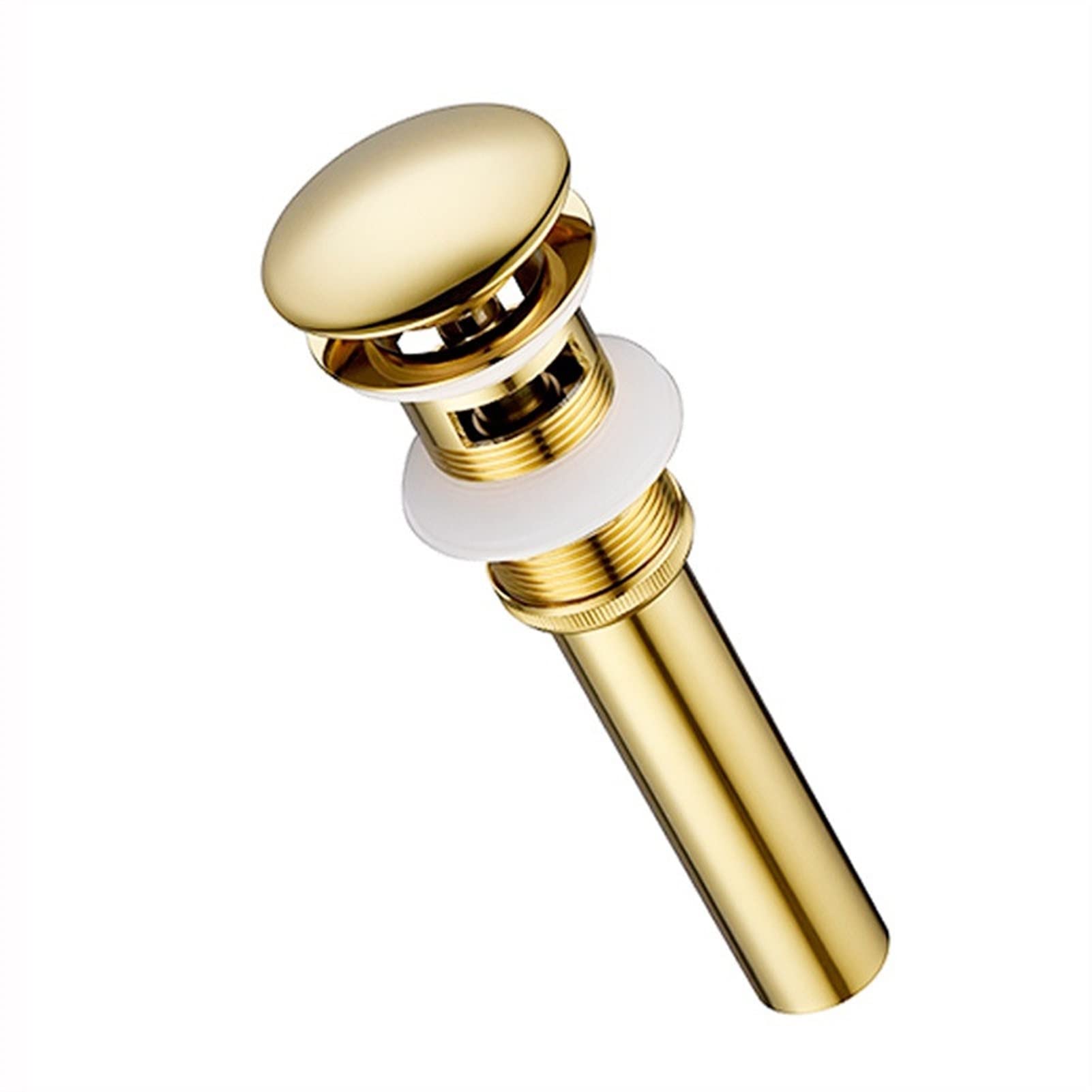 Tapón de drenaje desplegable de latón para lavabo y bañera, tapón de lavabo duradero, fácil de instalar, ajuste universal, diseño antiobstrucciones, acabado cromado