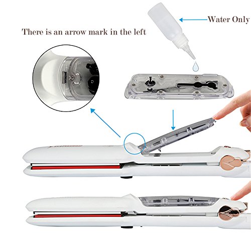 Cepillo alisador de pelo con vapor y temperatura ajustable miniatura 6