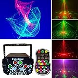 New Upgraded Party Northern Lights, Portable Disco DJ Light with Unique Nebula Effect, Strobe Laser Light Remote Control, Sound Activated Rave Stage Projector for Indoor Outdoor Birthday Show Home Bar