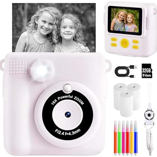 Appareil photo instantané enfant avec carte 32Go et papier photo inclus