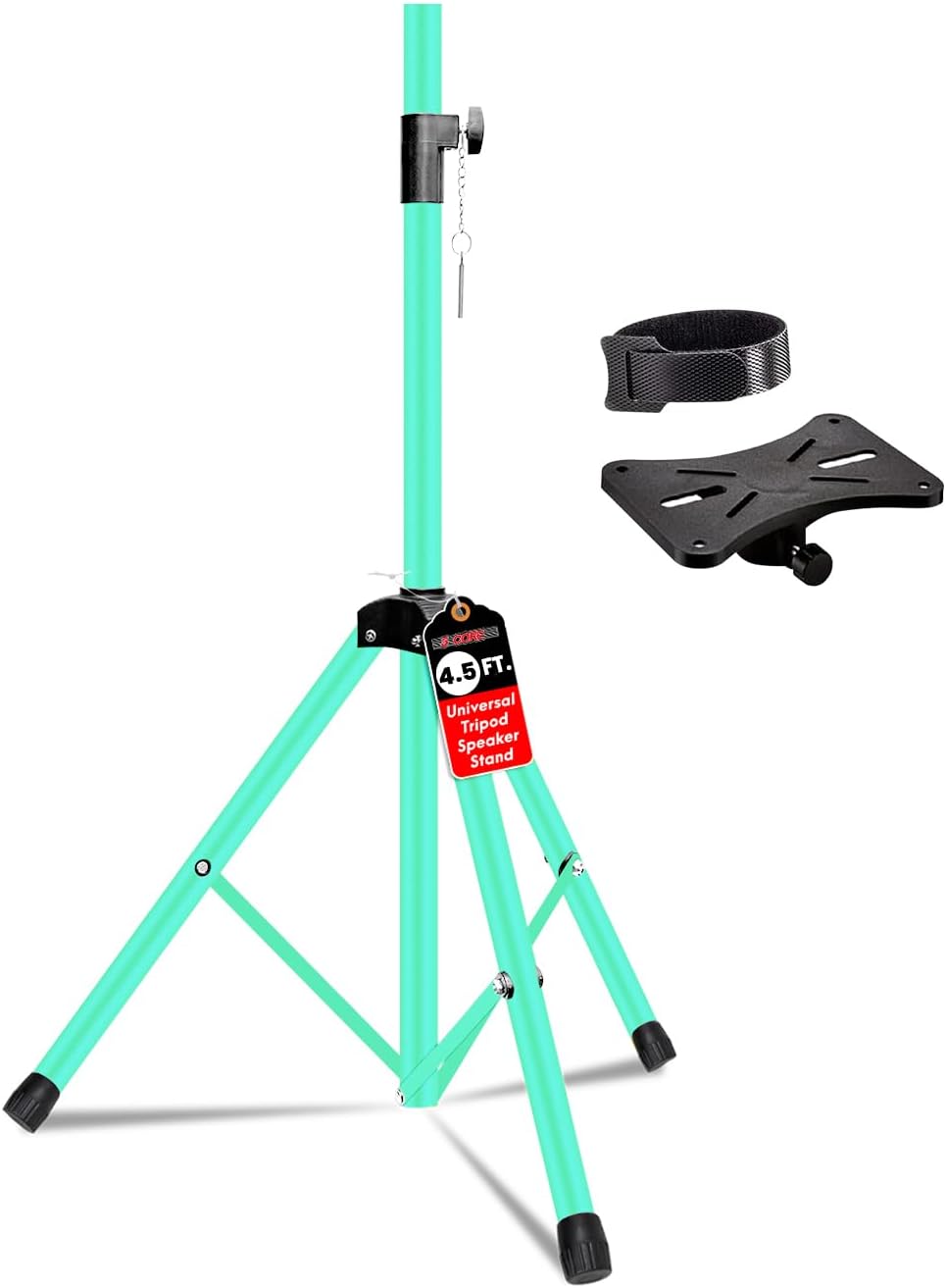 5 Core Speaker Stand Tripod Heavy Duty Adjustable for PA DJ Stage & Event Telescoping Height up to 54″ Universal 35 mm Mount - SS HD 1 PK 4.5 FT GR WOB