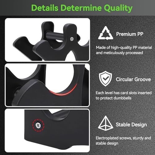Dumbbell Rack Stand, Weight Rack for Dumbbells Small Dumbbell Rack Stand Portable Dumbbell Stand Rack Household Dumbbell Holder Weight Holder Rack Exercise Weight Stand for Home Gym - Image 4