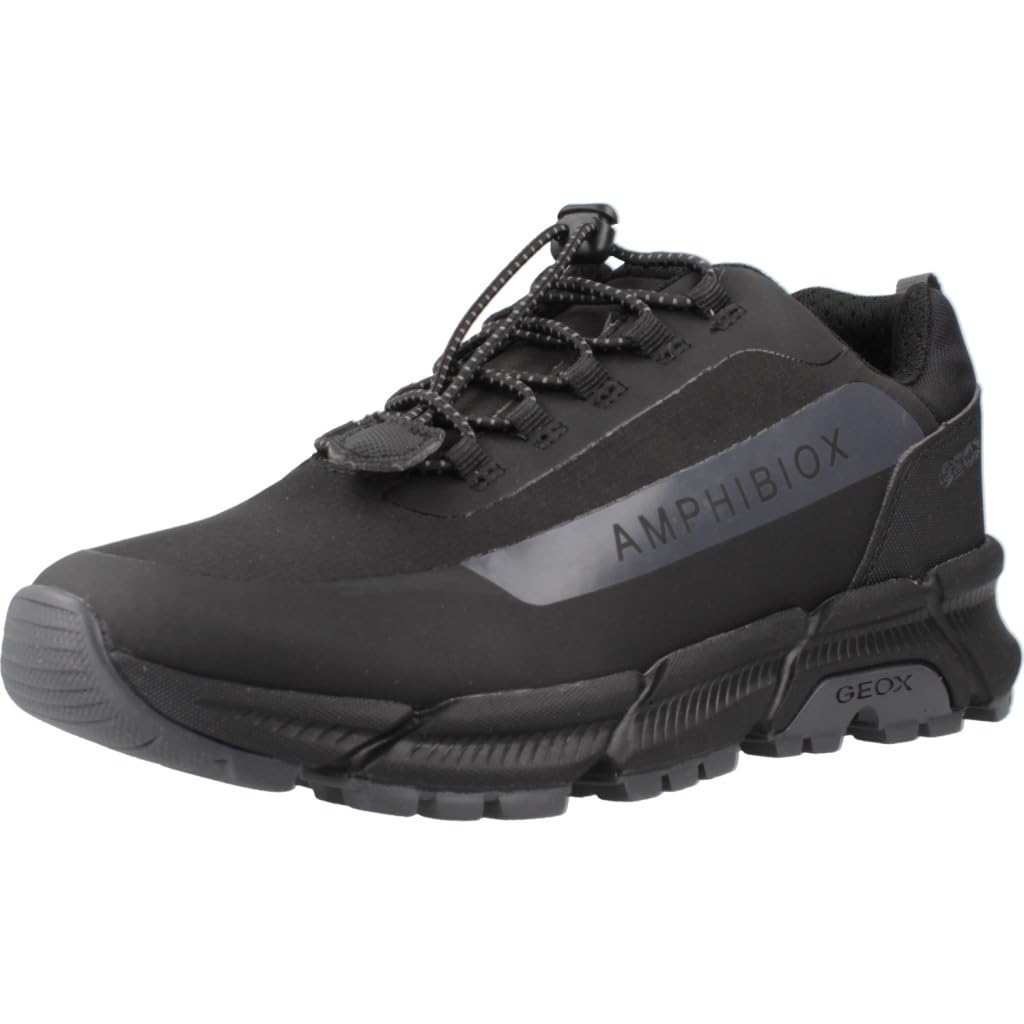 Geox Boys J Flexyper Plus Boy Sneaker, Black, 5 UK