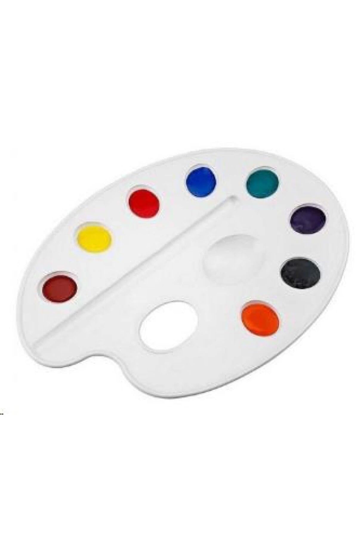 Brons Resim Paleti Plastik Küçük, Beyaz, Br-217