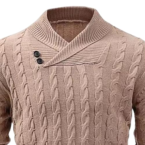 Pull col châle homme XXL coupe décontractée pour silhouette forte - 7