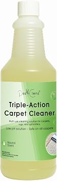 Triple-Action Carpet Cleaner | Cleans, Deodorizes & Brightens | Concentrated, 1 Quart | Low-Foam Multi-Surface Solution for Use on Carpets, Rugs & Upholstery.