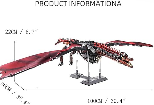 Miniatura 2 de 1889 piezas de dragón de fuego con una figura, bloques de construcción, juguetes de rompecabezas, colección de modelos, creativo para niños y adultos