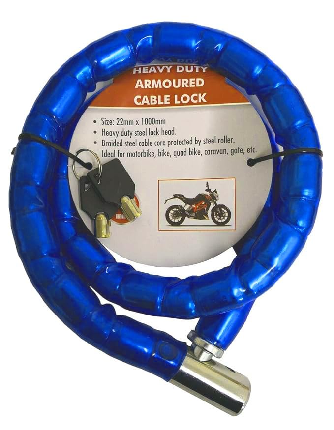 Image of Heavy Duty Keyed Lock | Hardened Steel Shackle Lock | Anti-Rust Security for Gate, Warehouse & Outdoor Use (ALT-16 Blue)