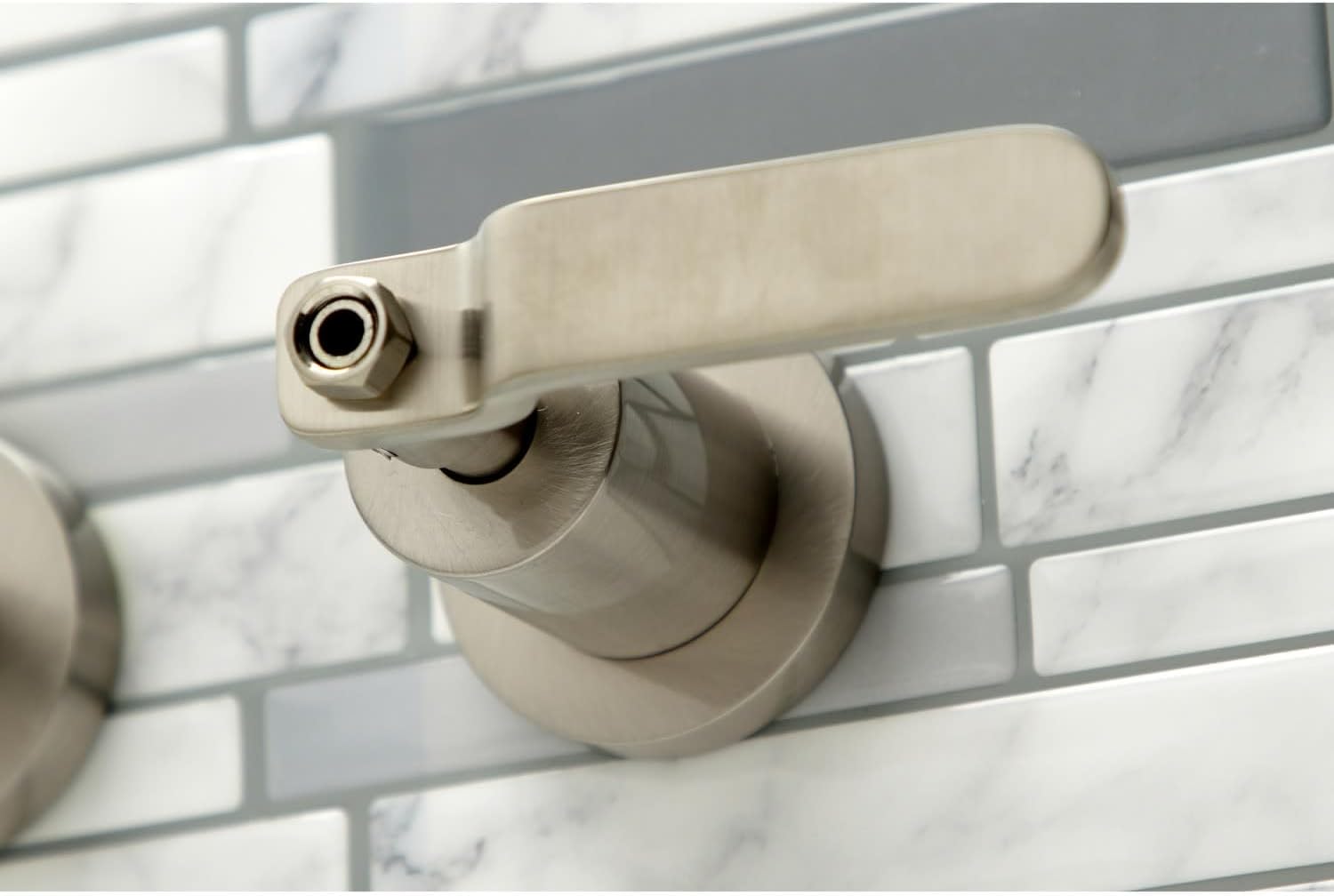 Kingston Brass KS8048KL Whitaker Wall Mount Tub Faucet, Brushed Nickel