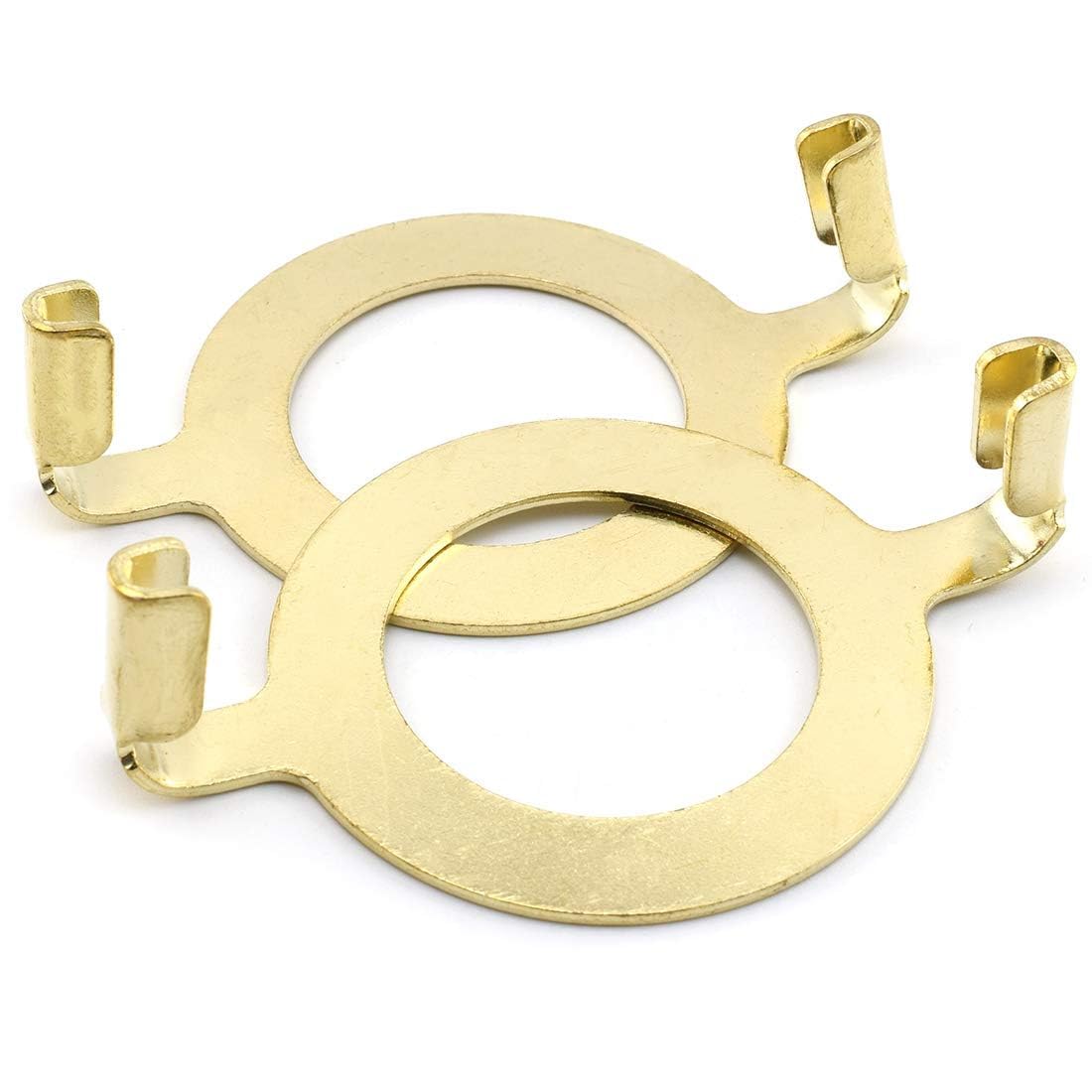 MARRTEUME26 Lamp Harp Saddle Base Lampshade Holder 1-7/16" (36 mm) Non-slip UNO Collar Adapter for E26 Threaded Base, 2pcs Gold Tone