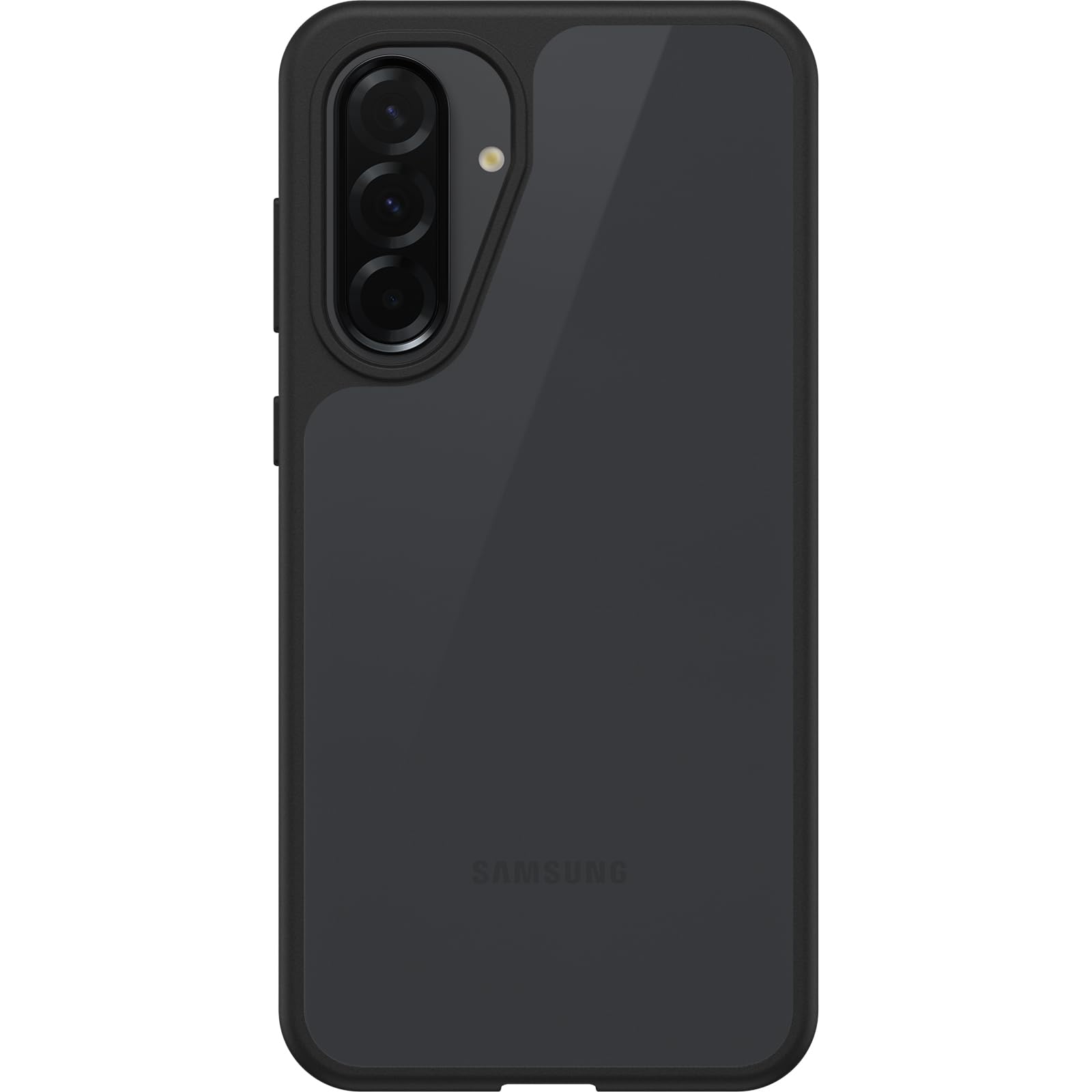OtterBox Cover per Samsung A36 5G, Sleek Case Series, resistente a shock e cadute fino, cover ultrasottile, testata a norme MIL-STD 810G, Trasparente/Nero, Senza Retail Package