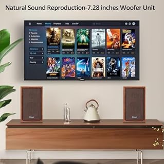 【Versione 2026 Migliorata】 Diffusori Libreria Passivi – Sistema Computer Hi-Fi 40W con Bassi Potenti, Ingressi Bluetooth/USB/RCA/AUX – Casse 2.0 in Legno per PC/TV, Laptop, Giradischi