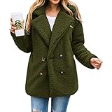 MATERIAL: This Sherpa Jacket Is Made Of Super-Soft And Double-Fleeced Fabric, Bringing You Ultimate Cozy Wearing Experience, Perfect Choice For Fall Or Winter FEATURES DESIGN: Long Sleeve Sherpa Jackets/ Lapel Zipper Winter Coats/ Double-Side Faux Fu...