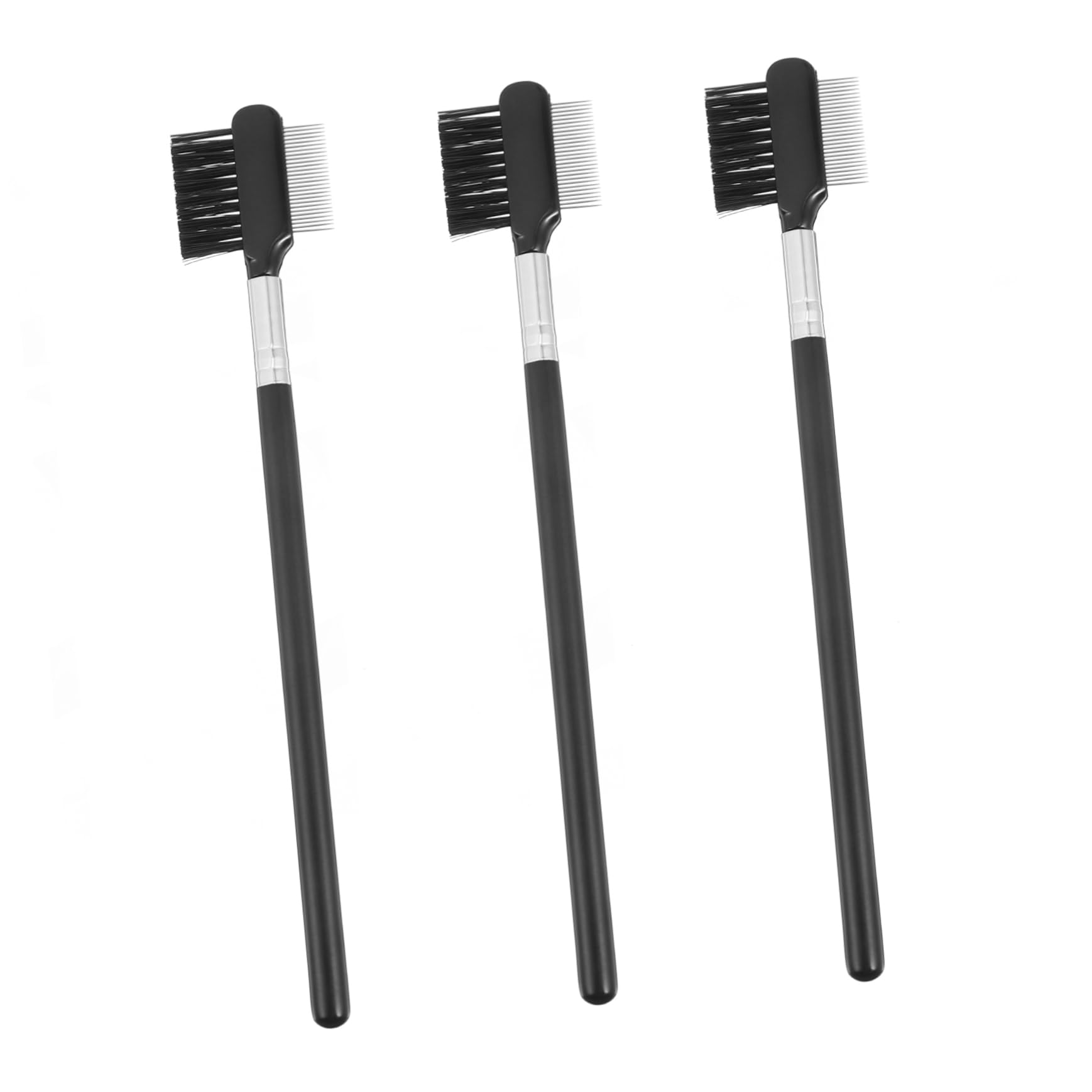 VALICLUD 3pcs Dual Head Eyebrow Brush and Eyelash Comb Precision Grooming for Lashes and Brows Easy Makeup Application Comfortable Bristles for Lash Extensions and Everyday Use