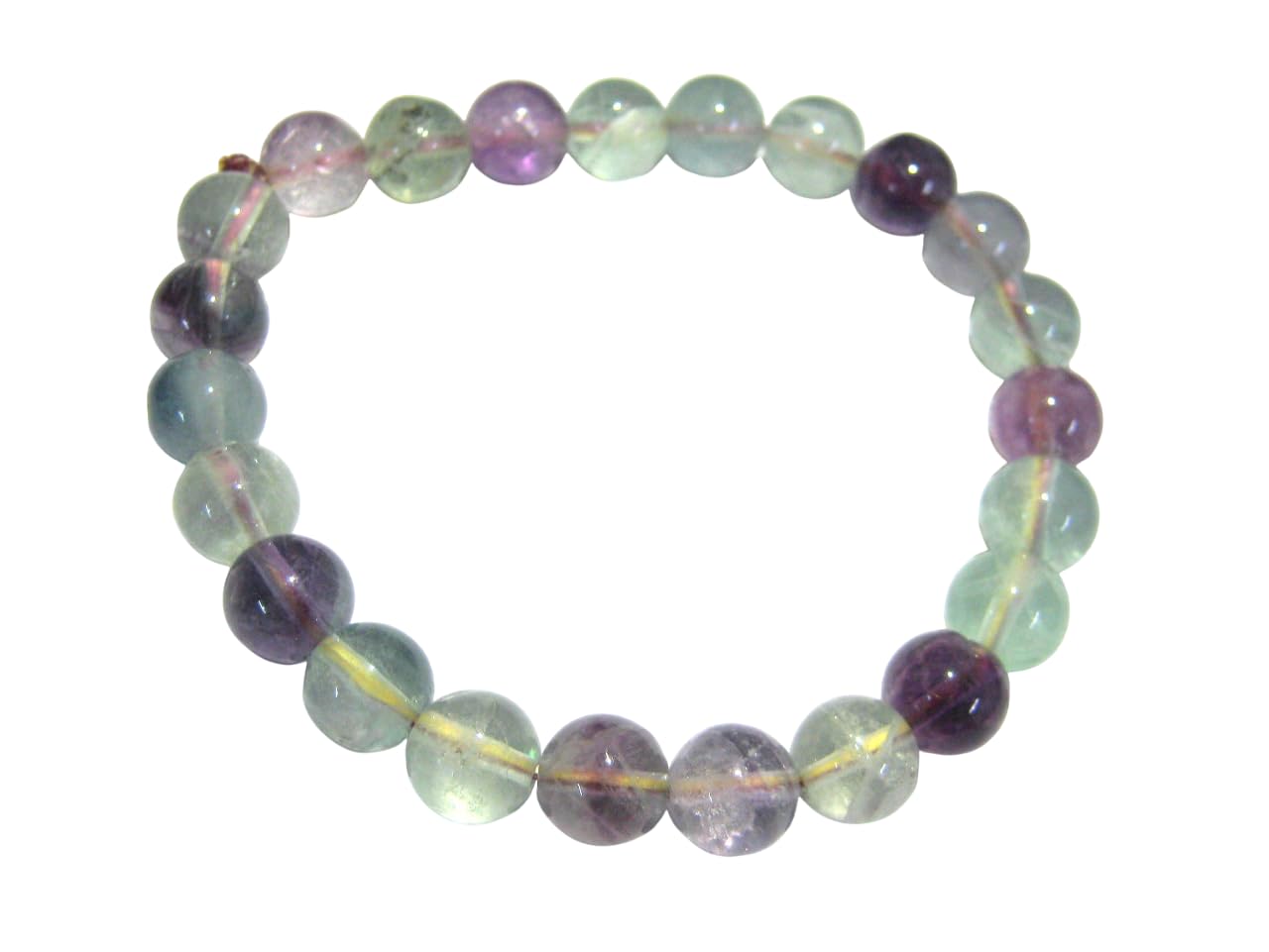 PROTECTIVE 8 MM FLUORITE GEMSTONE BEADED BRACELET CRYSTAL HEALING JEWELRY ACCESSORY