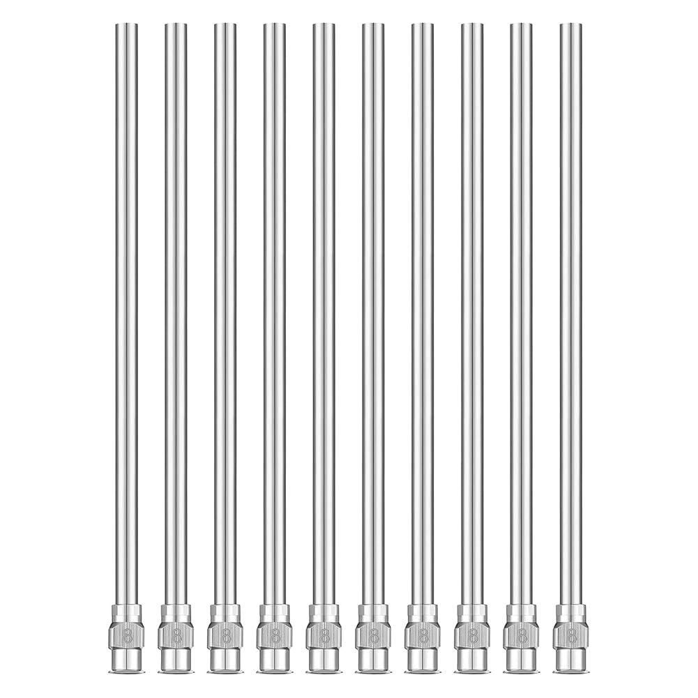 10 Pcs Blunt Tip Dispensing Needles 4 Inch, 12 Gauge Stainless Steel Blunt Needles Fluid Applicator 8G