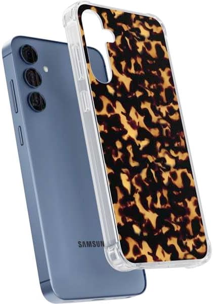 Skinit Clear Phone Case Compatible with Galaxy S24 - Tortoise Shell Design