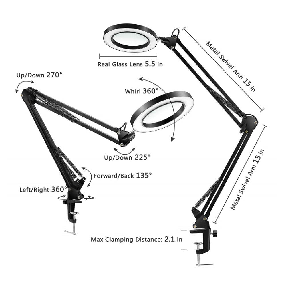 Luci A Clip Lampada Pinza Luce Da Lettura Luce Da Lettura Clip Lampada Da Tavolo Pieghevole Lampada Da Tavolo Lampada Da Ingrandimento A Braccio Lungo Usb Beauty Tattoo Lampada Da Clip Led Lampada Da