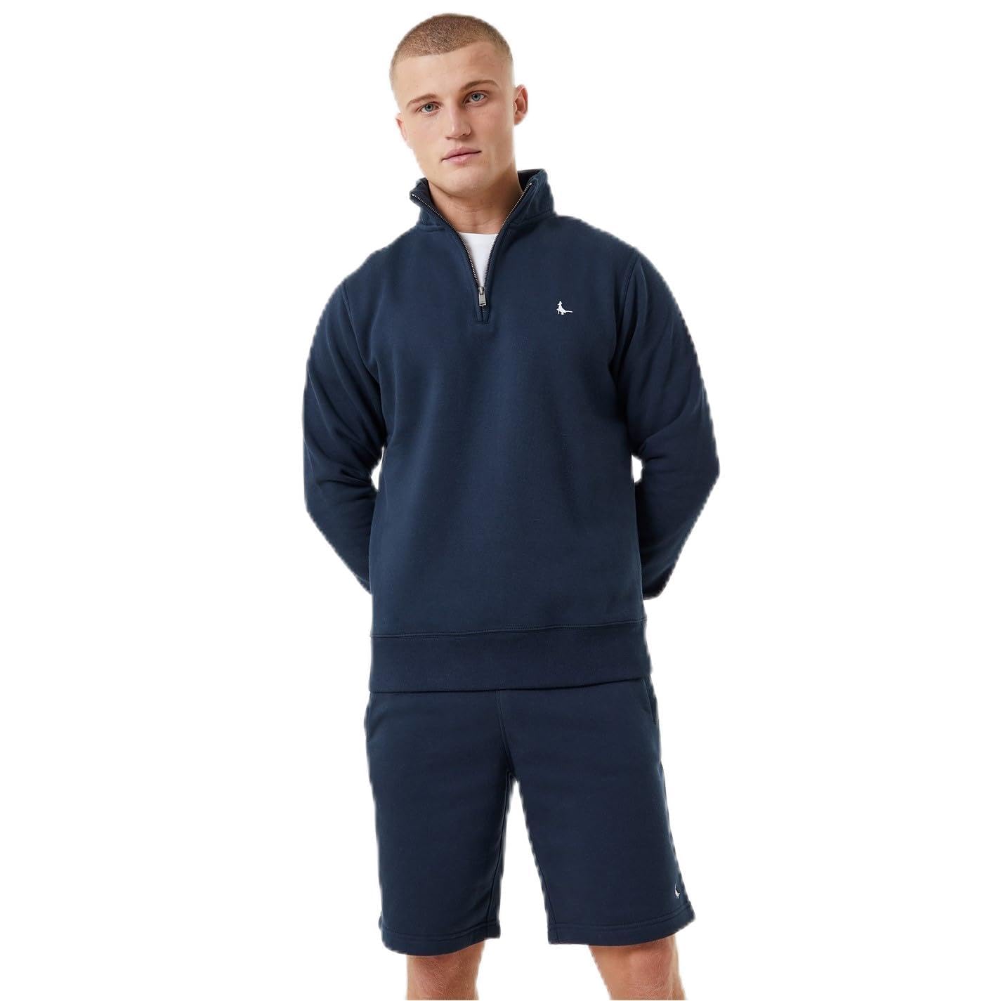 Jack Wills Mens Barchester Quarter Zip Sweatshirt Navy 4XL