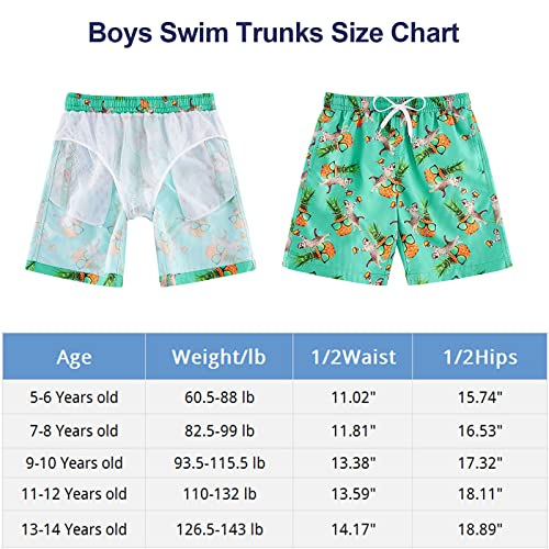 Alisister Big Boys Swim Trunks Size 10 Kids Pineapple Cat Beach Board Shorts Novelty Swimwear Funny Quick Dry Hawaiian Tropical Bathing Suit Mesh Lining Summer Pockets Clothing 9 Year Old Navy #TOP5