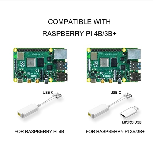 Adaptador PoE Splitter 5V 2.5A USB C y Micro USB PTC-AF-5V para Raspberry Pi 4 4