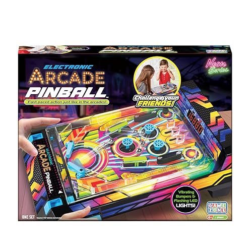 Game Zone Electronic Arcade Pinball for 1 Player at a Time, Ages 6+, Kids & Adults